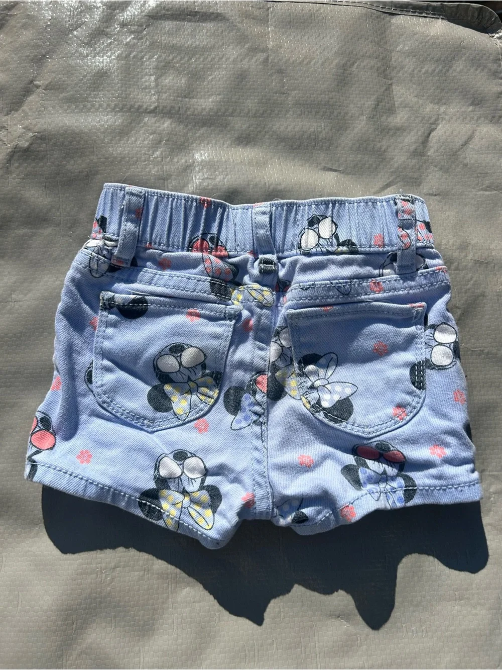 GAP Light Blue Minnie Mouse Bow Print Kids Shorts